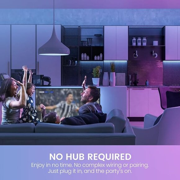 Vont RGBIC Strip Lights Smart LED Color Changing Strips, Compatible w/Alexa 32.8 - Picture 6 of 7